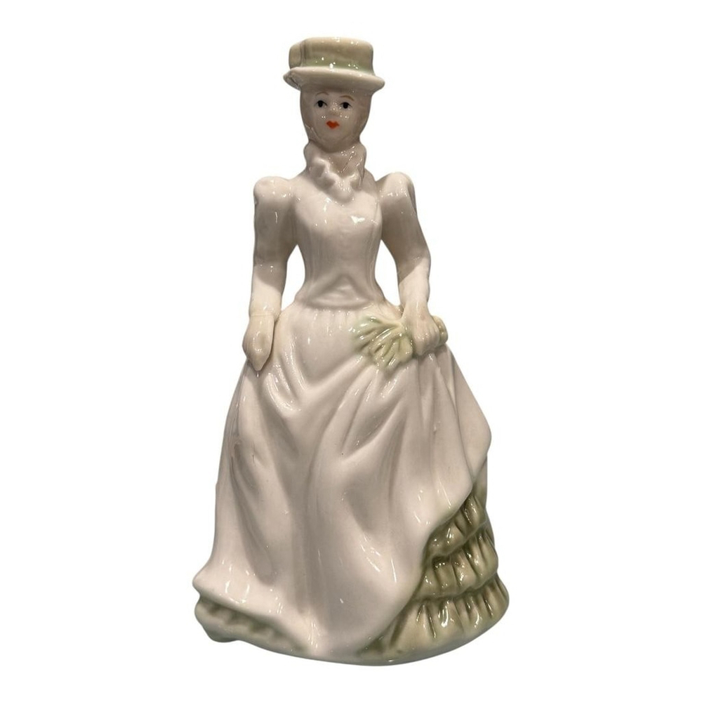K's Collection Porcelain Lady Figurine Victorian Woman in Bonnet Ceramic Decor